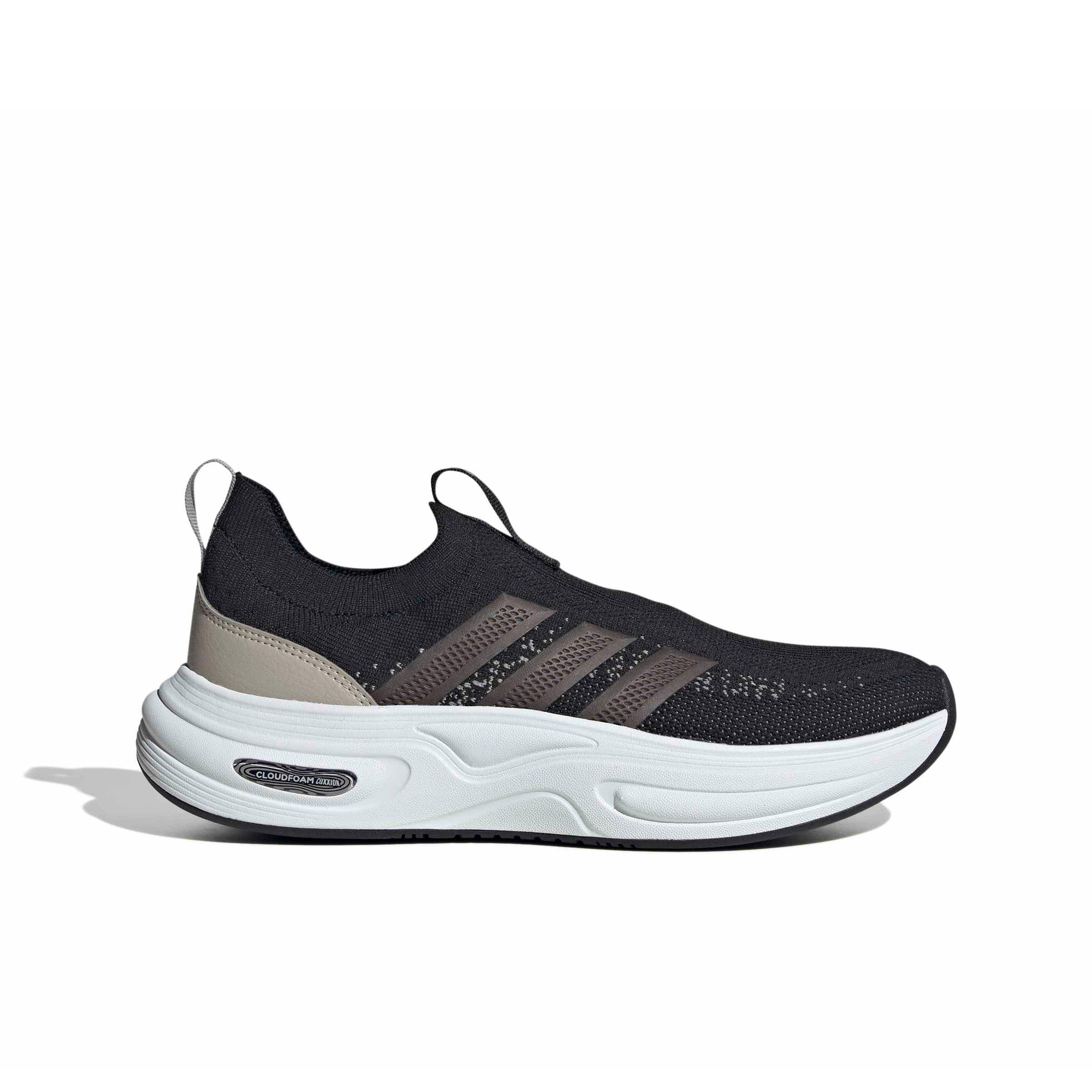 adidas Cloudfoam Cuxxion Sock "Core Black/Trace Grey Metallic/Light Brown" Women's Shoe - BLACK/GREY/LT BROWN